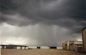 Showers Approach an Airfield