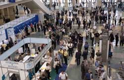 Convention Attendees Entering the Hall