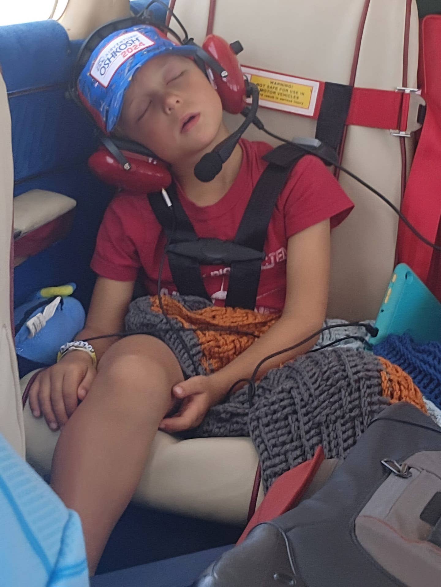 Photo by Donald Mueller: Picture of grandson taken less than 5 minutes after takeoff leaving Oshkosh. Samsung Galaxy S 22. No manipulation of picture...only cropped.