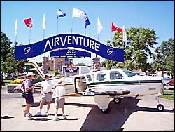 Raytheon's A36 Jaguar at the AirVenture Arch