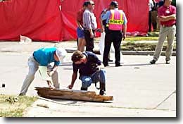 NTSB investigates top of pole shorn off