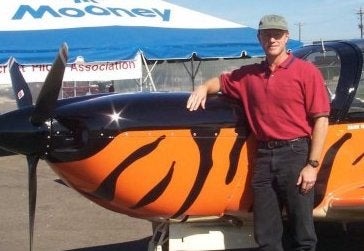 Tom Bowen and the Mooney Predator take a break