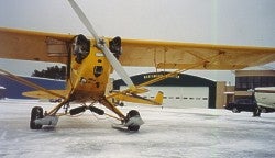 Super Cub on skis.