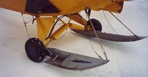 Super Cub on skis.