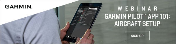 Garmin 'Webinar Pilot App 101 Aircraft Setup