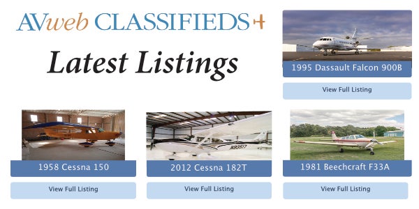AVweb 'Classifieds Latest Listings November 11 2022' 